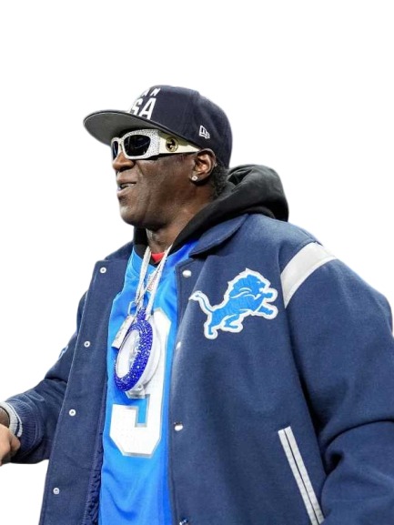 Flavor Flav Detroit Lions Varsity Bomber Jacket