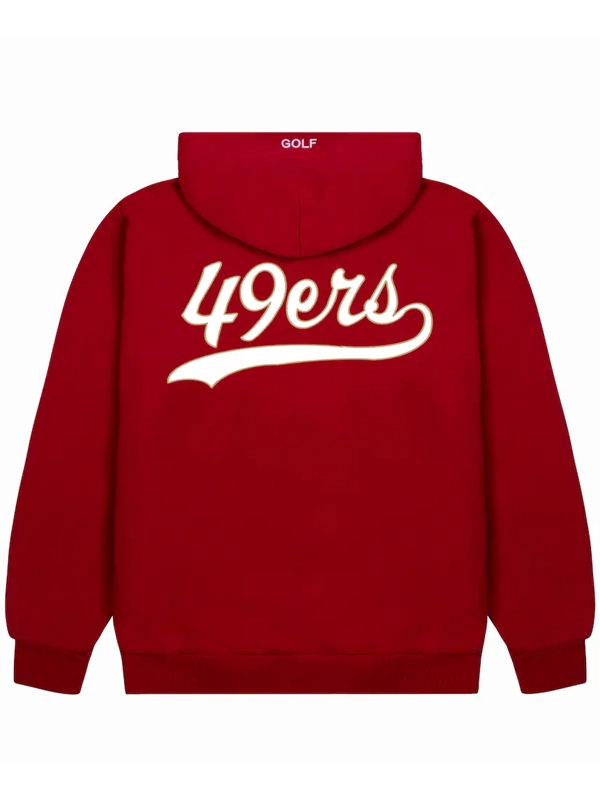 GOLF WANG 49ers Cutout Red Pullover Hoodie