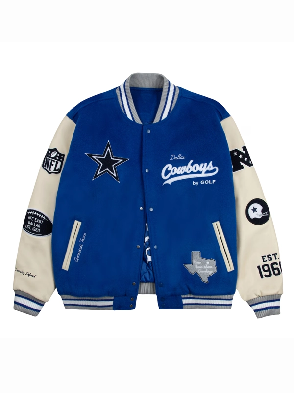 GOLF WANG Dallas Cowboys Letterman Full-Snap Jacket - Royal