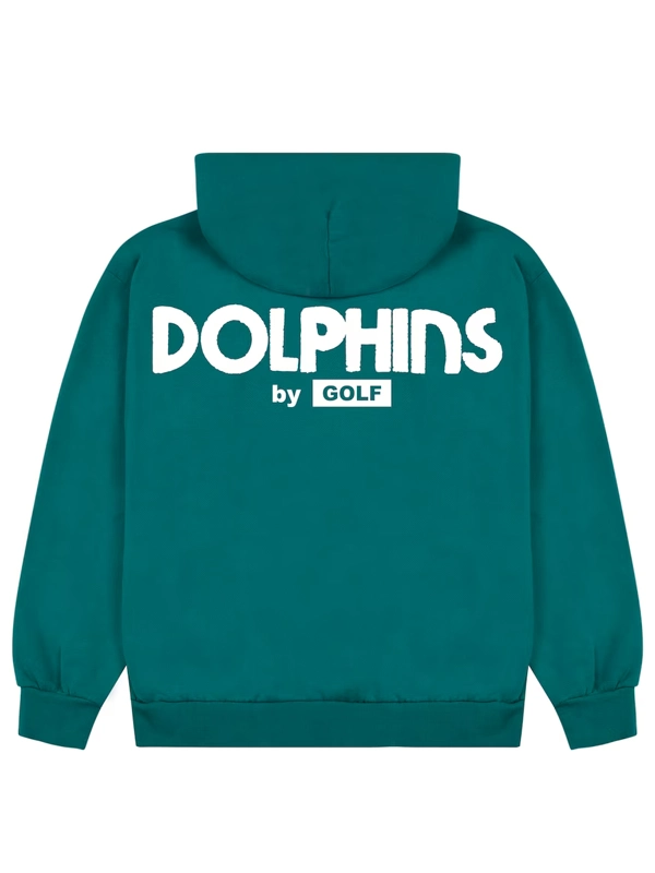 GOLF WANG Miami Dolphins Cutout Pullover Hoodie Aqua