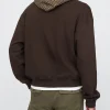 Gap Houndstooth Hoodie Brown