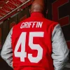 HOMAGE Archie Griffin Varsity Jacket Red & Grey