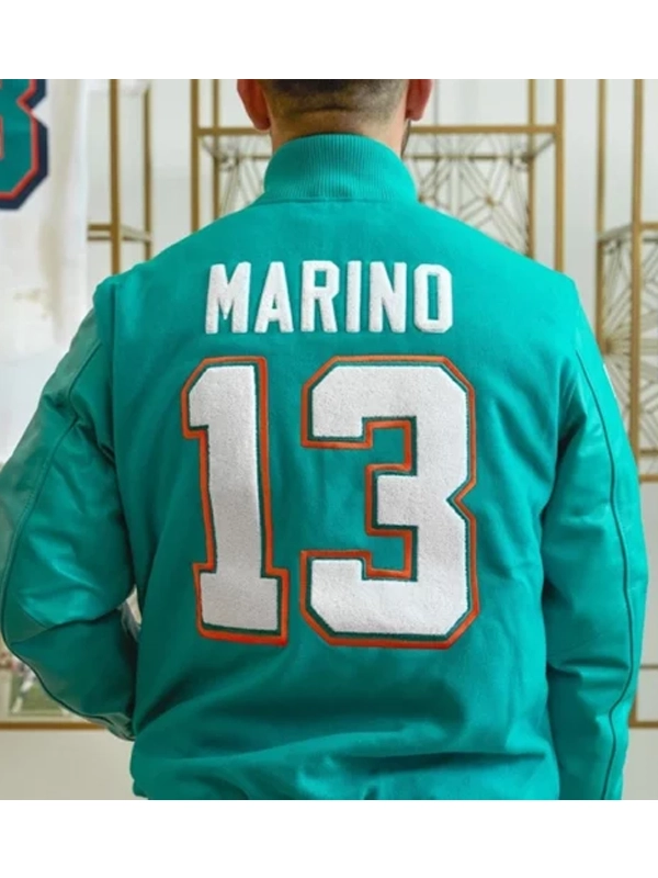 HOMAGE x Starter Miami Dolphins Dan Marino GOAT Jacket Green