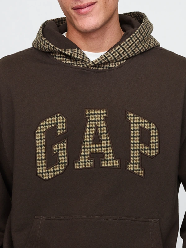 Houndstooth Brown Gap Hoodie