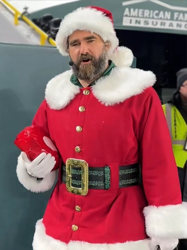 Jason Kelce Red Santa Claus Coat