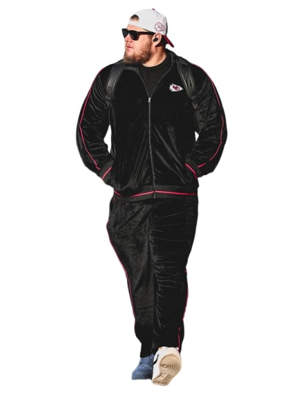 Kansas City Chiefs Black Velour Tracksuit