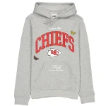 Kansas City Chiefs FELT Gray Hoodie