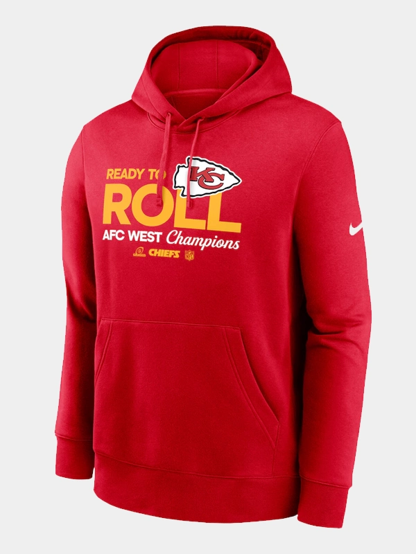 Kansas City Chiefs Nike 2024 AFC West Division Champions Locker Room Trophy Collection Pullover Hoodie - Red