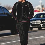 Kansas City Chiefs Black Velour Tracksuit