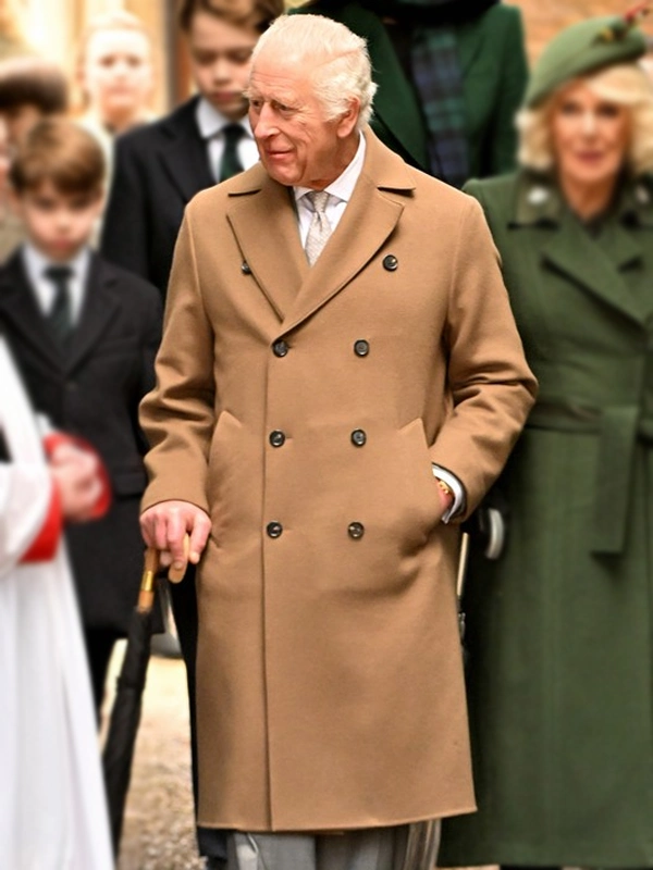 King Charles Brown Wool Coat