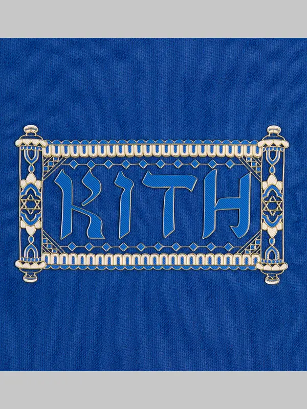 Kith Hanukkah 2024 Hoodie Blue