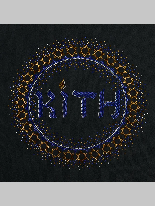 Kith Hanukkah Crystal Nelson Crewneck Sweatshirt Black