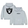 Las Vegas Raiders GOLF WANG Logo Pullover Hoodie Silver