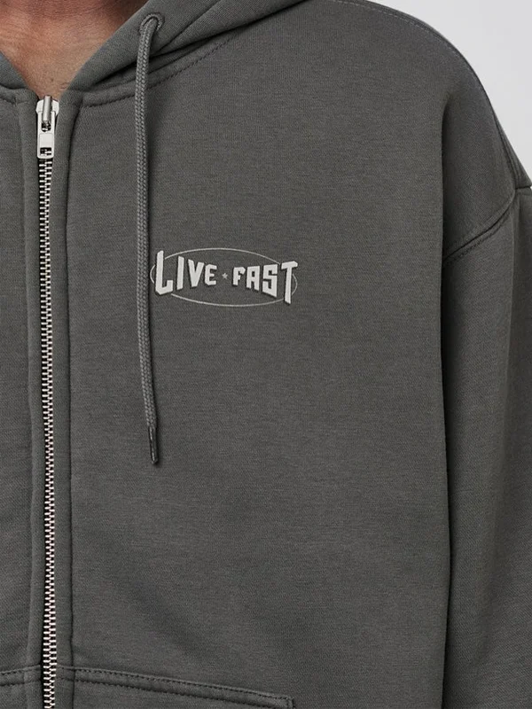 Live Fast Die Young Hoodie Grey