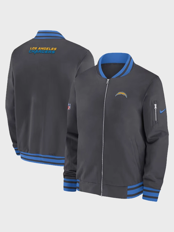 Los Angeles Chargers Sideline Coach Bomber Jacket