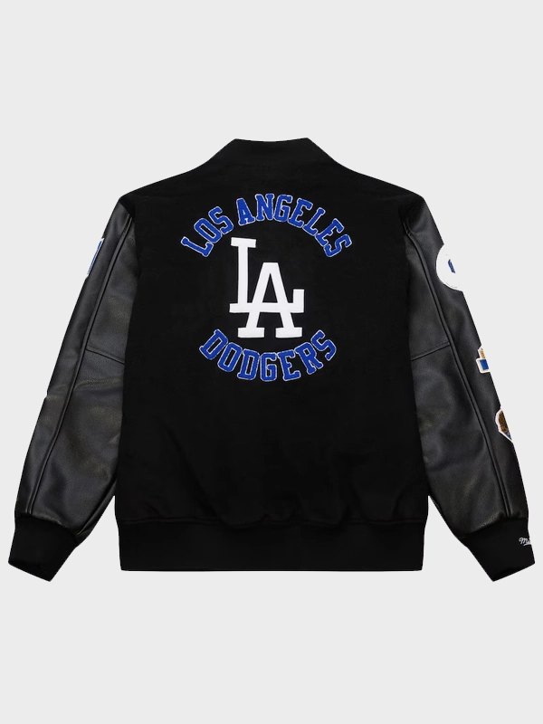 Los Angeles Dodgers Black Out Collection Vintage Logo Full-Snap Varsity Jacket