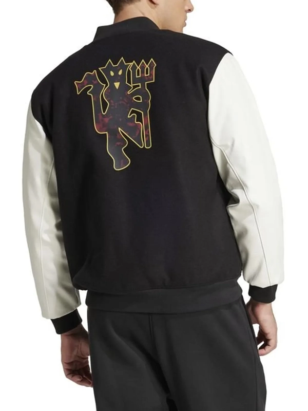 Manchester United Varsity Jacket Chinese New Year Black & White