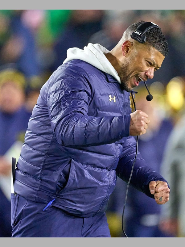 Marcus Freeman Notre Dame Fighting Irish Puffer Jacket