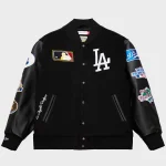 Los Angeles Dodgers Black Out Collection Vintage Logo Full-Snap Varsity Jacket