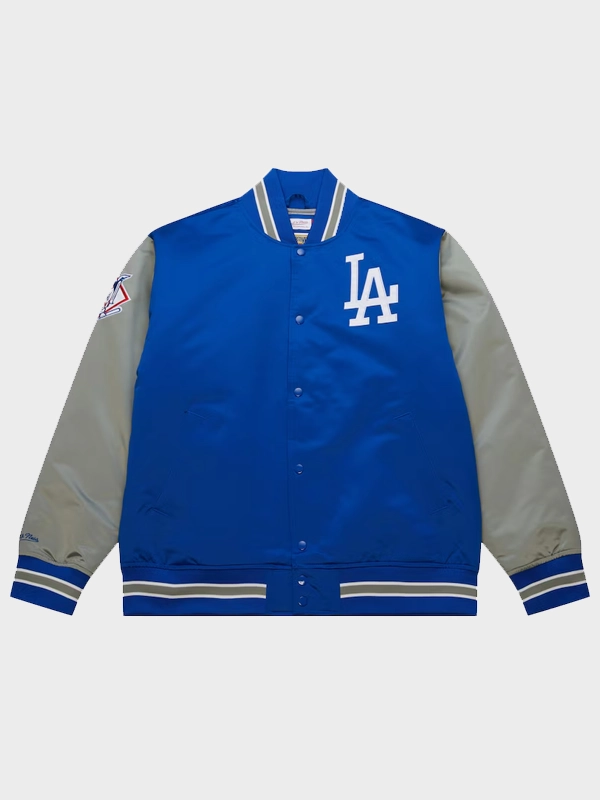 Men's Royal Los Angeles Dodgers Primetime Vintage Satin Full-Snap Jacket Blue