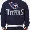 Men’s Tennessee Titans JH Design Navy Big & Tall Wool Full-Snap Jacket