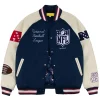 NFL GOLF WANG Letterman Varsity Full-Snap Jacket Blue