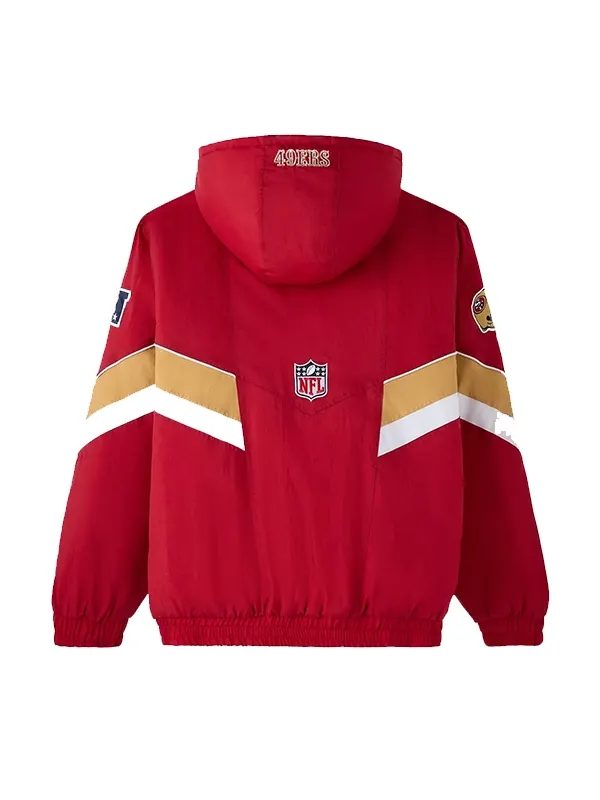 NFL SAN FRANCISCO 49ERS STARTER SIDELINE PUFFER JACKET RED