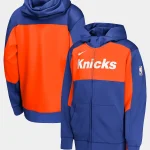 New York Knicks On-Court Showtime Performance Full-Zip Hoodie