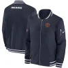 Nike Men's Chicago Bears Sideline Coaches Navy Full-Zip Bomber Jacket Blue