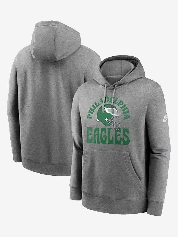 Nike Men's Philadelphia Eagles Grey Logo Pullover Hoodie