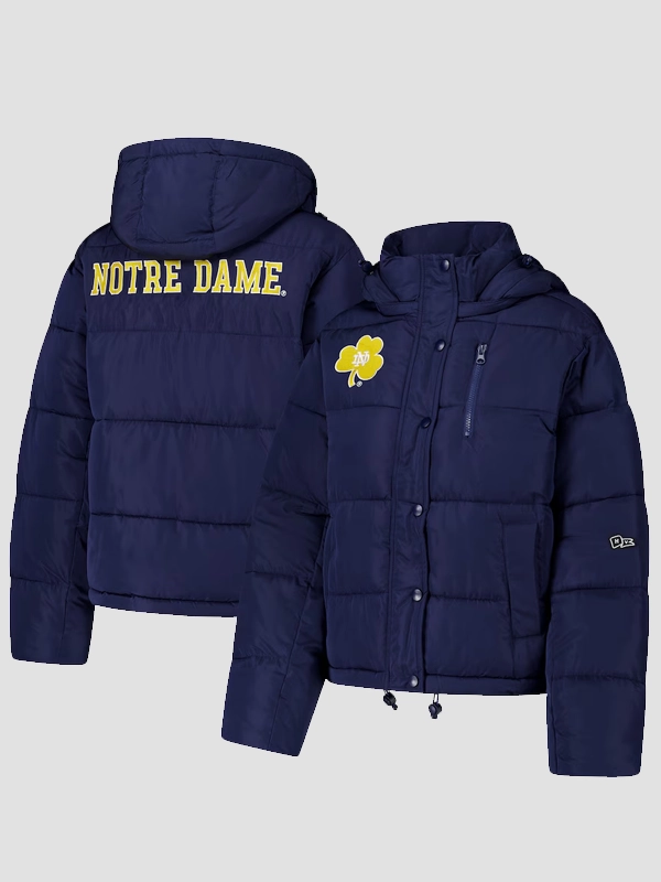 Notre Dame Fighting Irish Puffer Jacket Blue