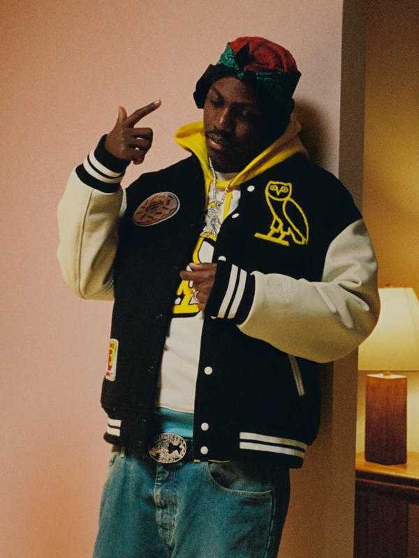 OVO The Simpsons Varsity Jacket Black & White