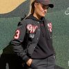 Off-White Paris Hilinski Golf Varsity Jacket Black