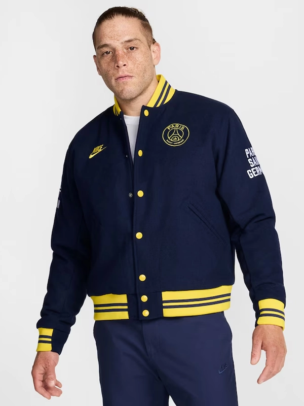 PSG Cycling Redefined Nike Varsity Jacket - Navy