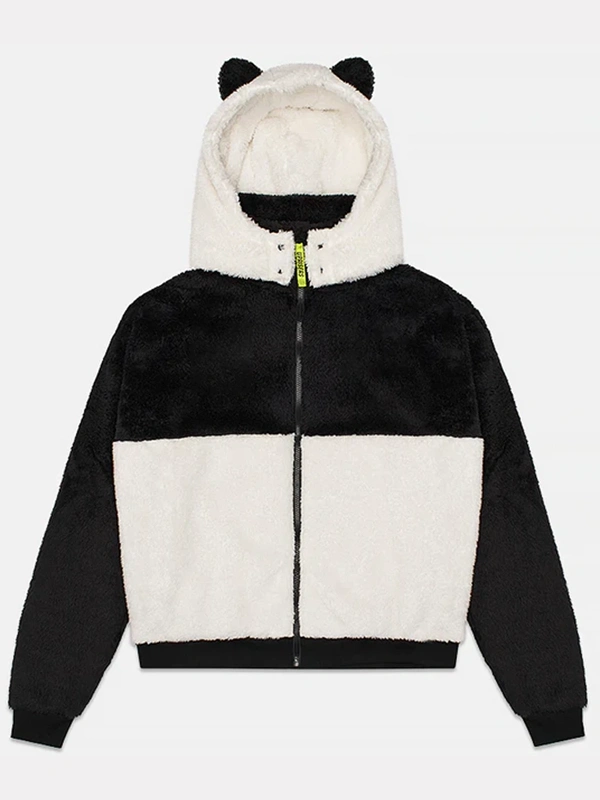 Panda Express Sherpa Jacket White & Black