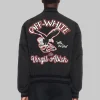 Paris Hilinski Golf Varsity Jacket Off-White