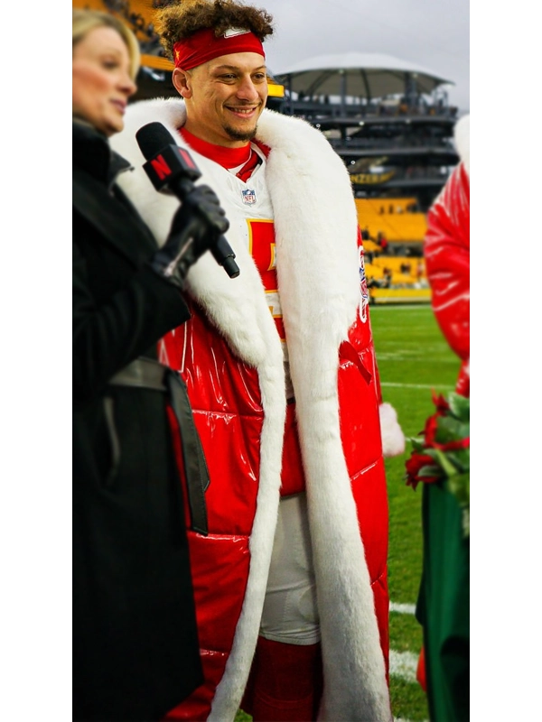 Patrick Mahomes Christmas Coat Red