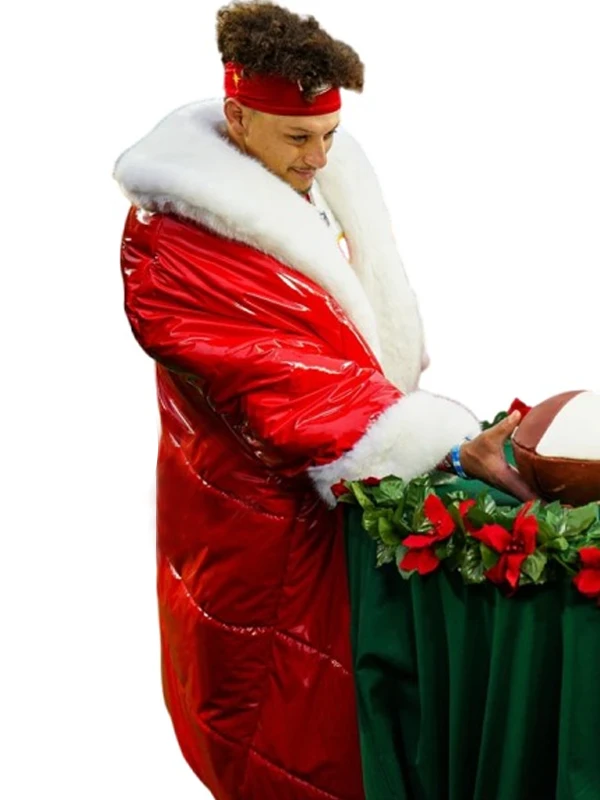 Patrick Mahomes Red Christmas Coat