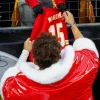 Patrick Mahomes Red Puffer Coat