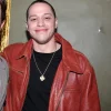 Pete Davidson Leather Brown Jacket