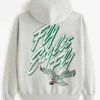 Philadelphia Eagles Graphic Grey Popover Hoodie Abercrombie