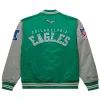 Philadelphia Eagles Primetime Heavyweight Satin Varsity Jacket