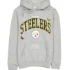 Pittsburgh Steelers FELT Gray Hoodie