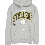 Pittsburgh Steelers FELT Gray Hoodie