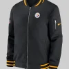 Pittsburgh Steelers Nike Sideline Coach Bomber Jacket Black