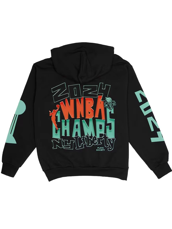 Playa Society WNBA Champs NY Liberty Hoodie Black