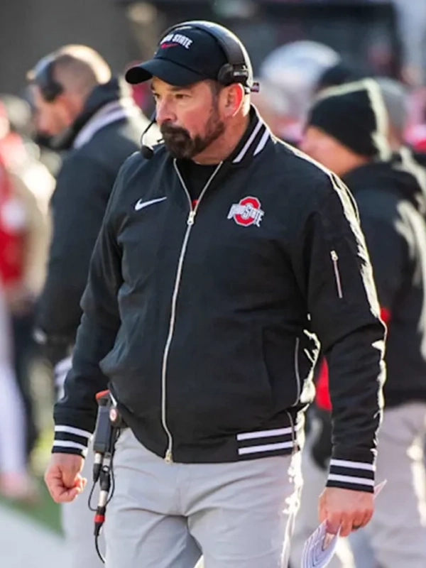 Ryan Day Ohio State Buckeyes Black Bomber Jacket