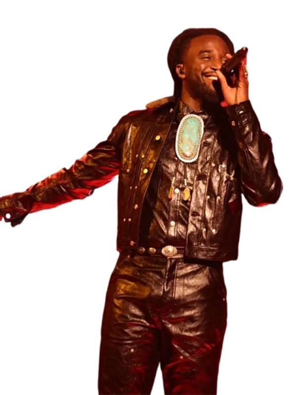 SNL Shaboozey Leather Jacket