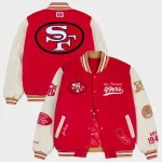 San Francisco 49ers GOLF WANG Letterman Full-Snap Jacket