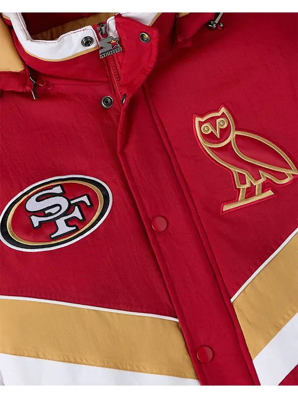 San-Francisco-49ers-Starter-Sideline-Puffer-Jacket-Red